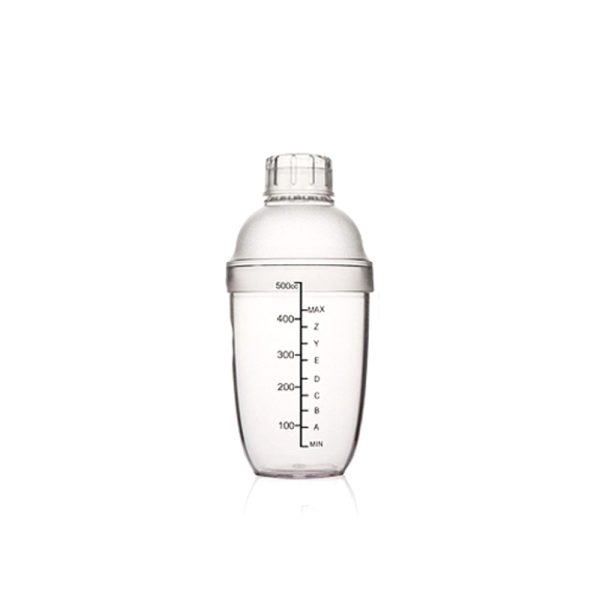 Bình Lắc Shaker Pha Chế Nhựa Chia Vạch Đen 500ml