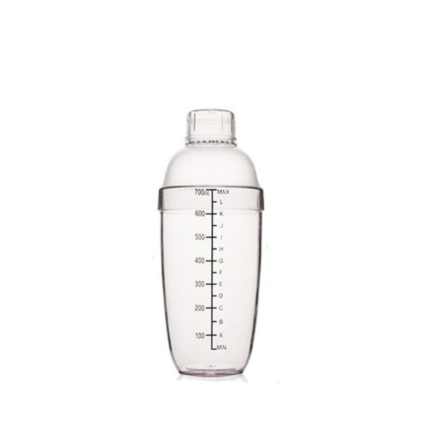 Bình Lắc Shaker Pha Chế Nhựa Chia Vạch Đen 700ml