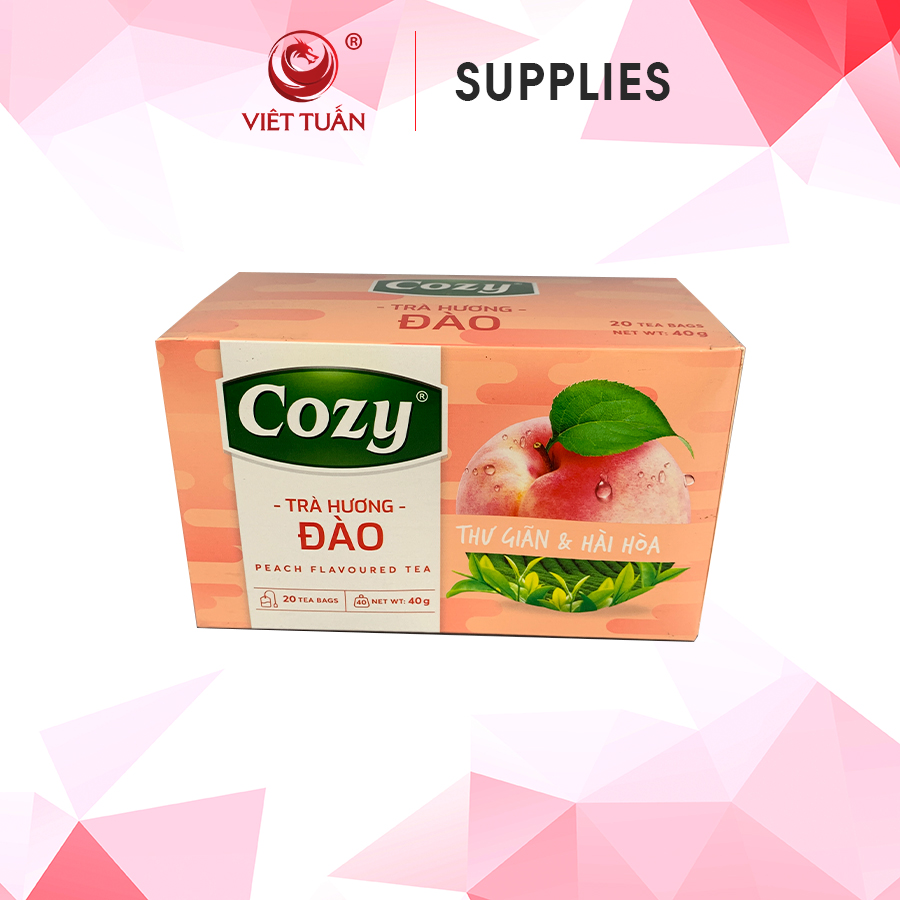 Trà Hương Đào Cozy 20 Gói x 2g - VIETTUANTEA