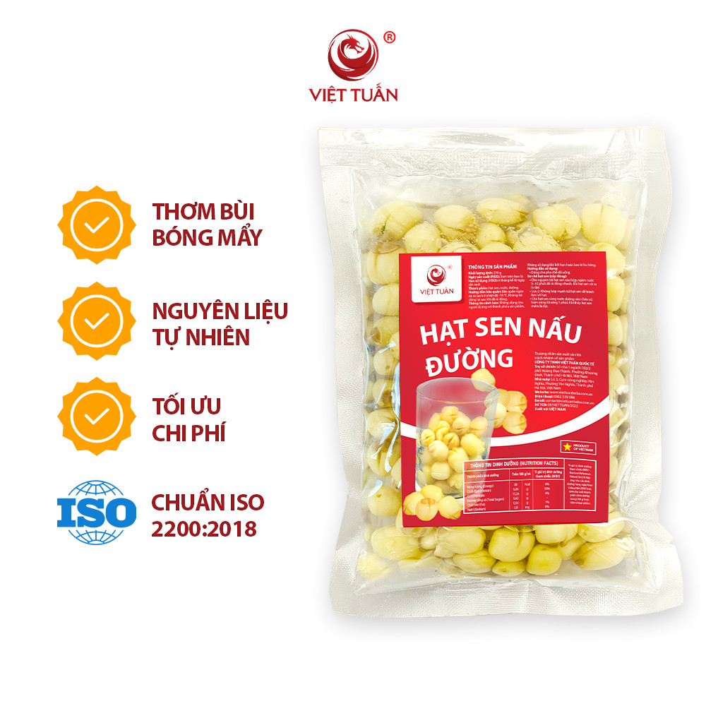 Hạt Sen Nấu Đường Việt Tuấn 270g Hạt Sen Nấu Đường Việt Tuấn 270g