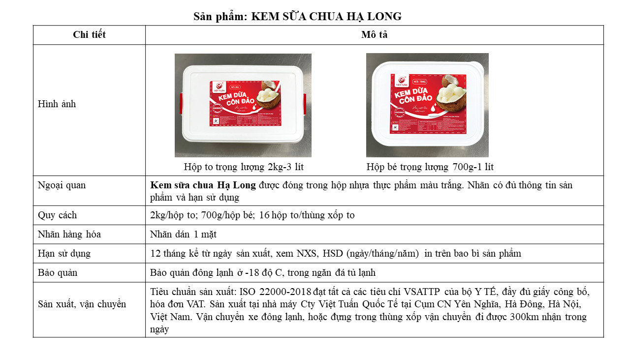Kem Dừa Côn Đảo Việt Tuấn 2kg-3000ml