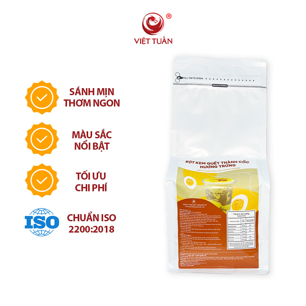 Bột Kem Quết Thành Cốc Hương Trứng - Egg Flavor Walling Cream Powder Việt Tuấn 1kg