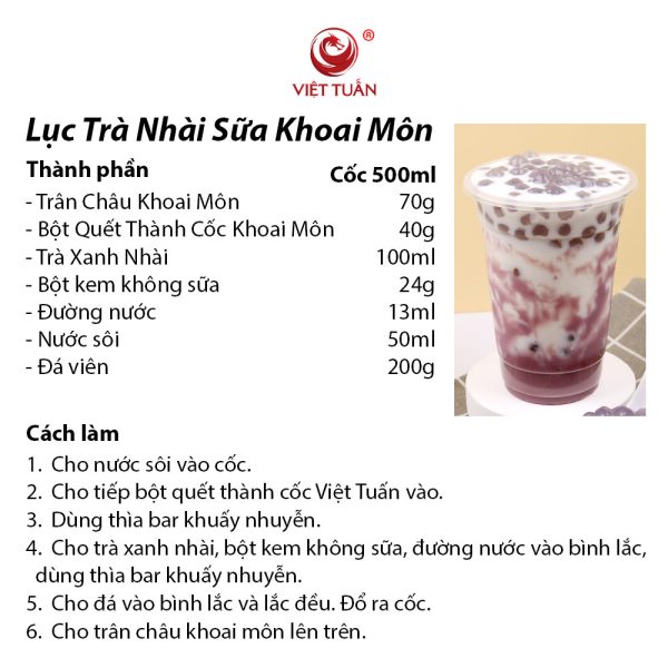 Trân Châu Khoai Môn - Taro Tapioca Boba Việt Tuấn 1kg