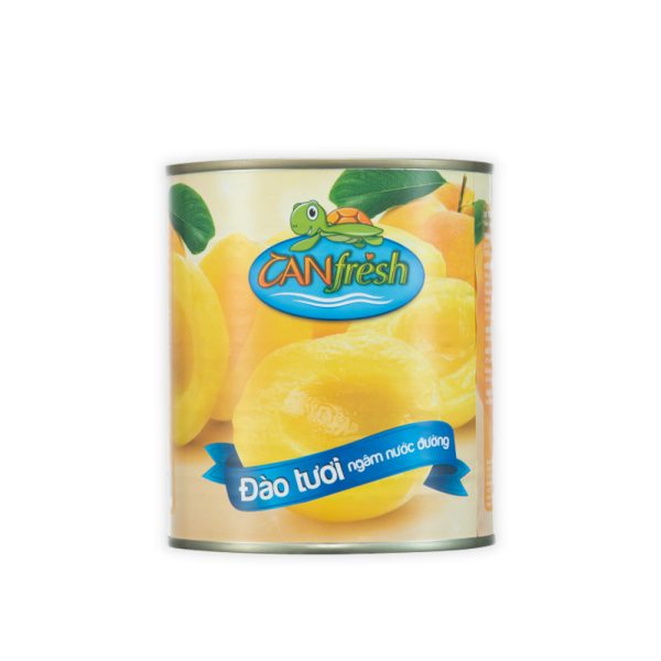 Đào Tươi Ngâm Nước Đường Canfresh 820g