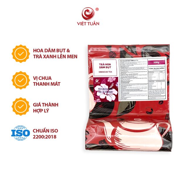 Trà Hoa Dâm Bụt- Hibiscus Tea Việt Tuấn 500g
