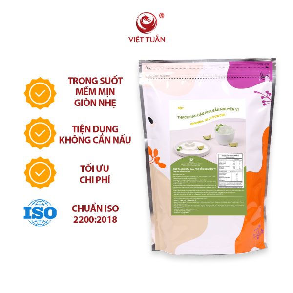 Bột Thạch Rau Câu Pha Sẵn Nguyên Vị - Original Jelly Powder Việt Tuấn 1kg