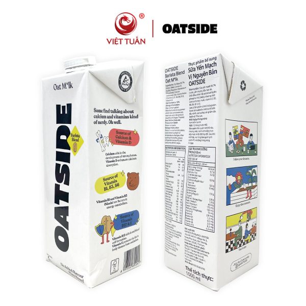Sữa yến mạch OATSIDE vị nguyên bản Barista Blend 1L