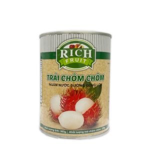 Trái Chôm Chôm Ngâm Nước Đường Đóng Lon Hiệu Rich - 565g