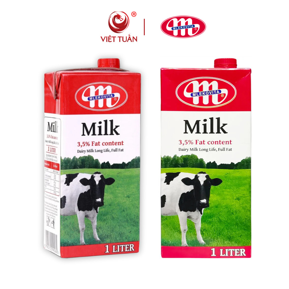 Sữa Tươi Nguyên Chất Tiệt Trùng MLEKOVITA 3,5 % FAT 1 Lít